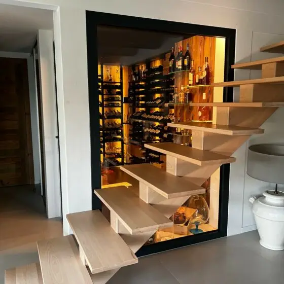 EuroCave Modulox et climatiseur Inoa – Cave à vin particulier, Megève, France